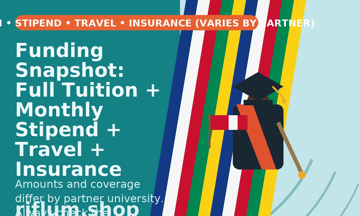 Funding snapshot: tuition, stipend, travel and insurance (varies by partner)